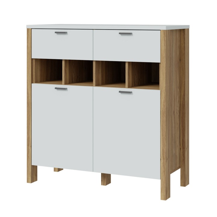 Komoda SAITAMA I dub mauvella/sivá 1