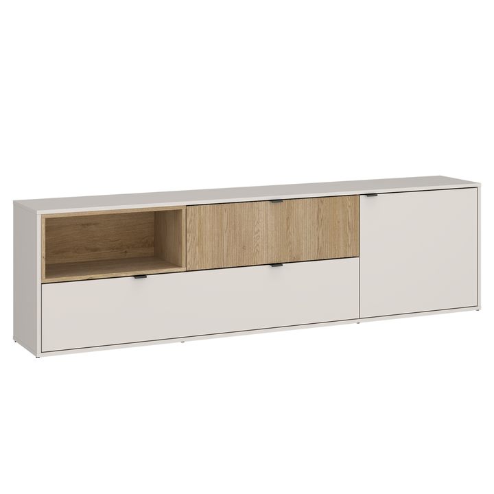 TV komoda SAMM dub cremona/kamenná béžová, šírka 204 cm 1