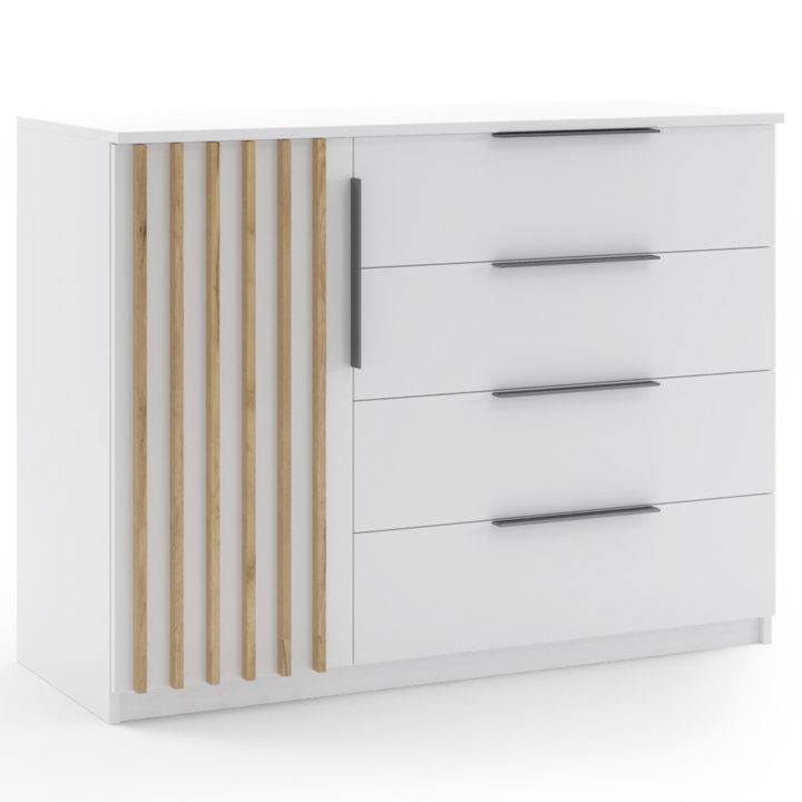 Komoda SAMSON dub craft/biela 1