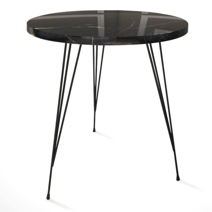 Prístavný stolík SANDALF čierny mramor/čierna 1