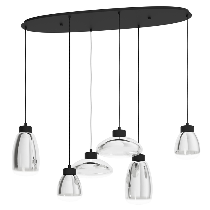 Závesné LED svietidlo SARNARRA čierna, šírka 128 cm 1