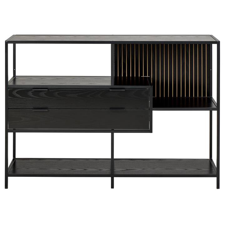 Regál/knižnica SEAFORD 18 čierna 1