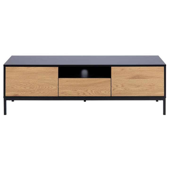 TV komoda SEAFORD 2 čierna/dub divoký 1