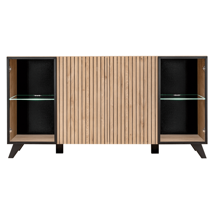 Komoda SEAN prírodná/čierna 1