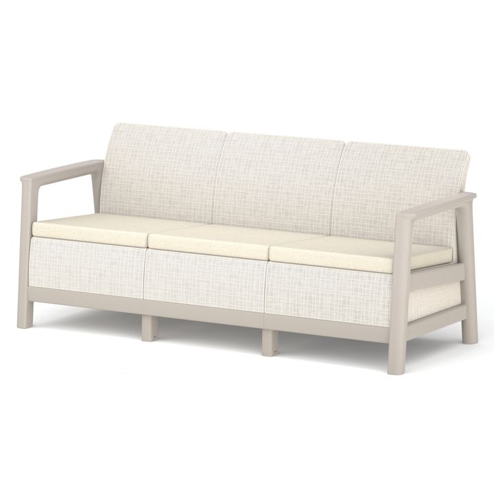 Záhradná pohovka SEDONA 3 svetlosivá/béžová 1