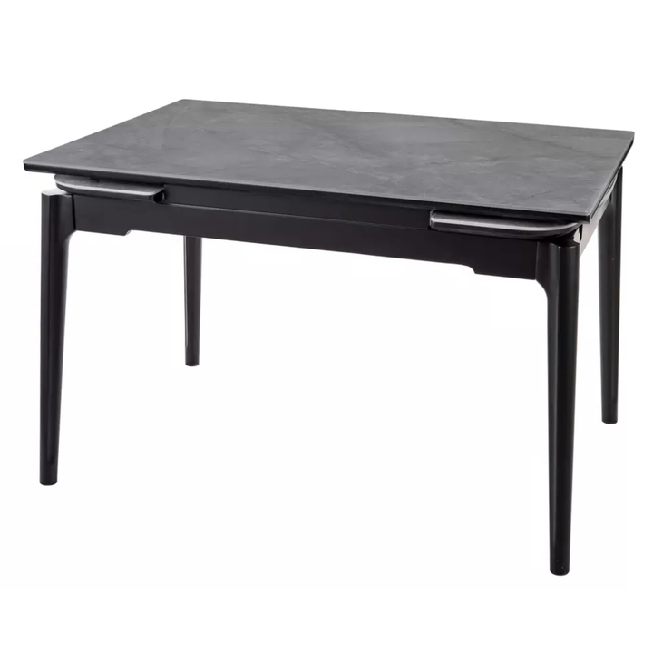 Jedálenský stôl SENTO sivá lesklá/čierna 1