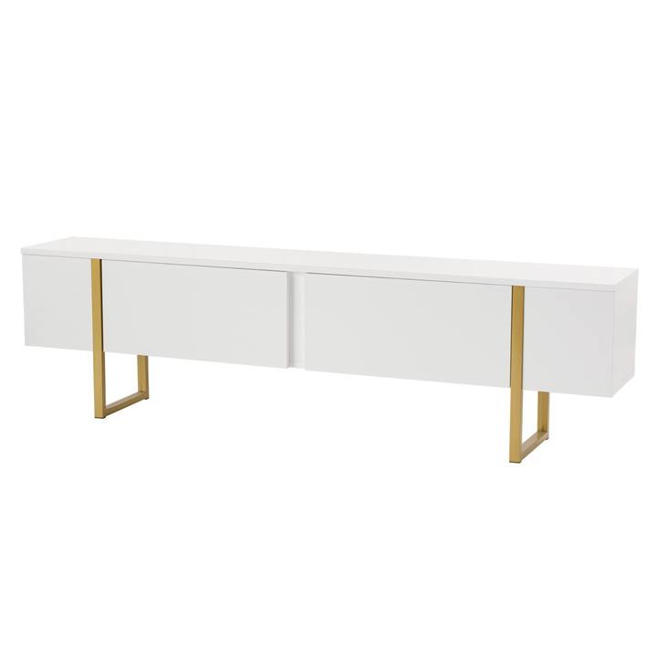 TV stolík SERENITY biela/zlatá 1