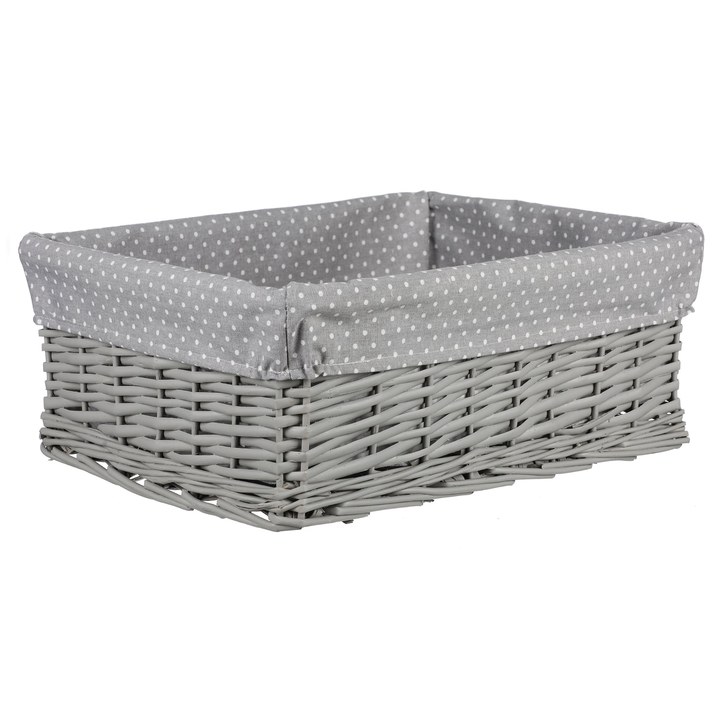 Regálový košík SERGIO sivá, šírka 48 cm 1