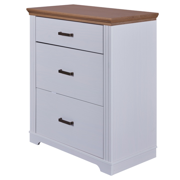 Komoda SEYDIE biela/hnedá 1