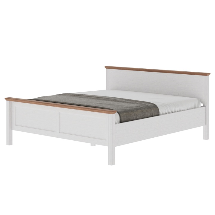 Posteľ SEYDIE biela/hnedá, 180x200 cm 1