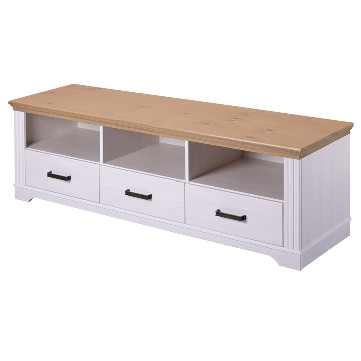 TV stolík SEYDIE biela/hnedá 1