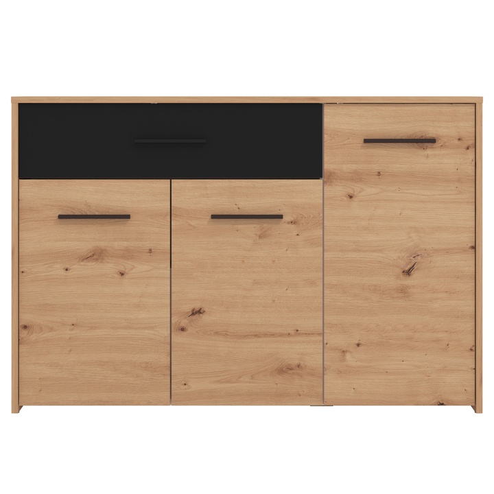 Komoda SHALINI I dub artisan/čierna 1