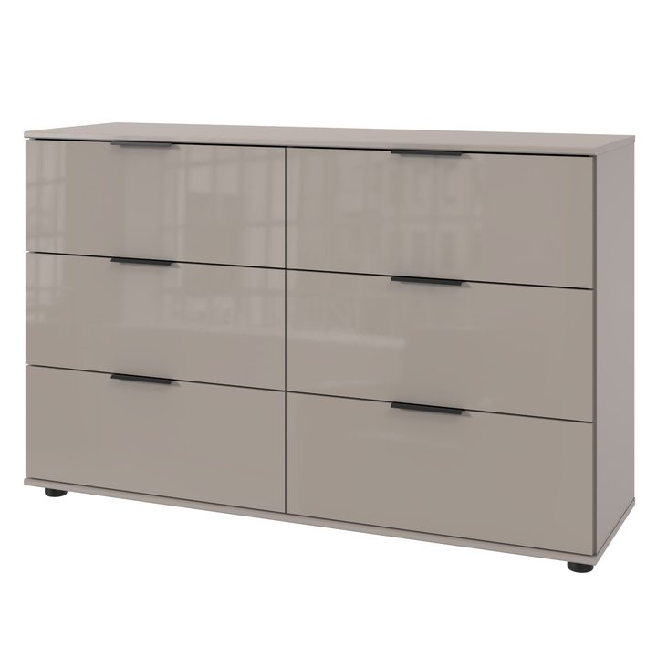 Komoda SHANIA X sivá, 6 zásuviek 1