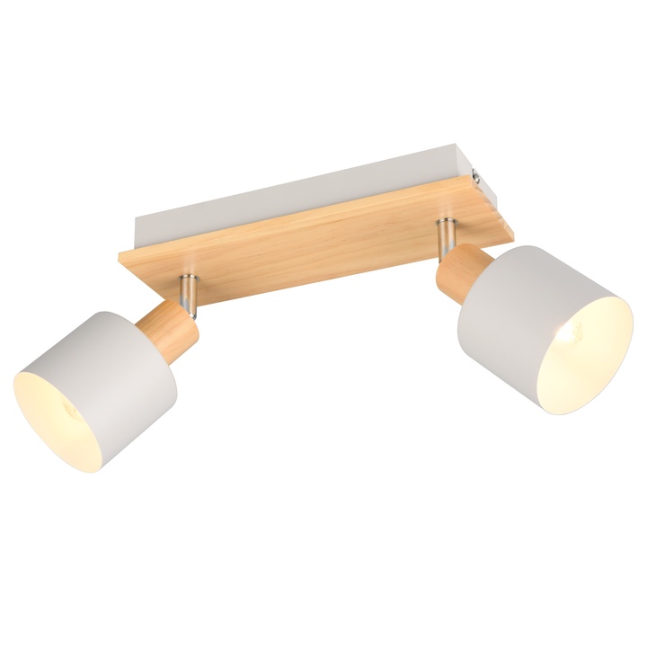 Bodové svietidlo SHANTI 2 svetlé drevo/biela 1