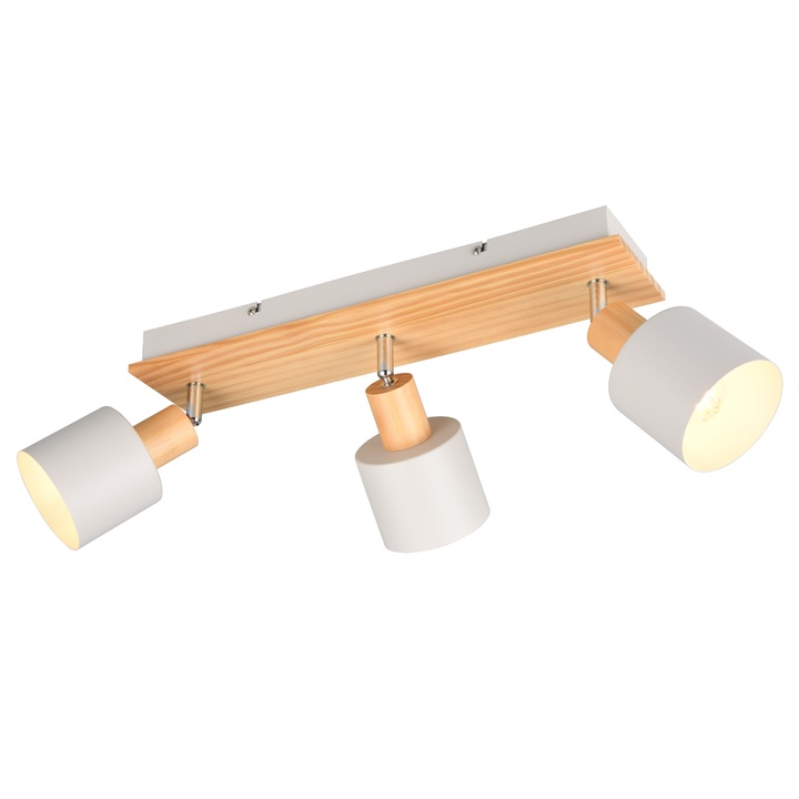 Bodové svietidlo SHANTI 3 svetlé drevo/biela 1