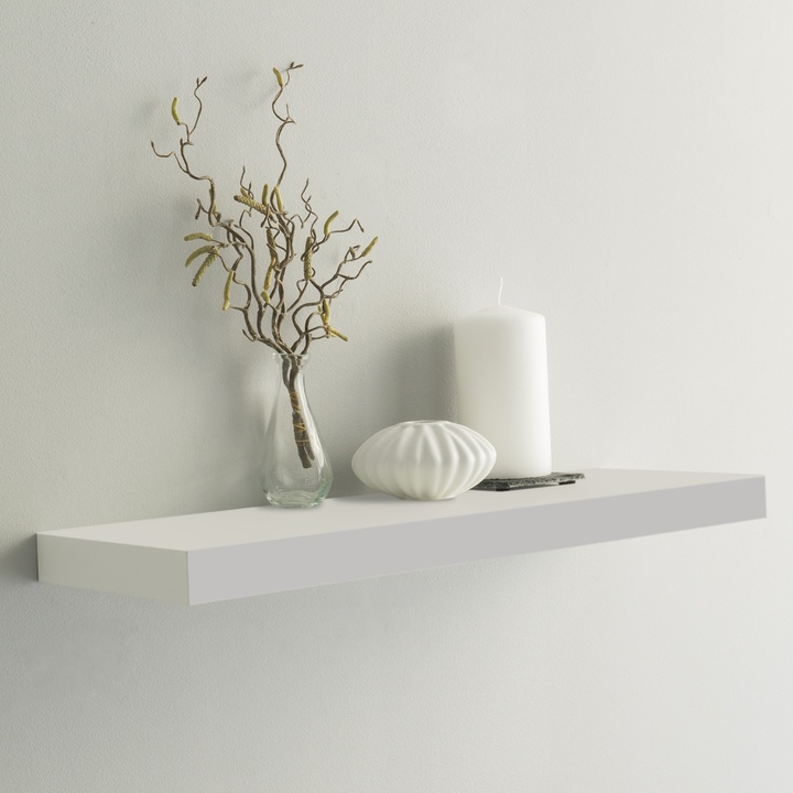 Nástenná polica SHELVY biela, šírka 60 cm 1