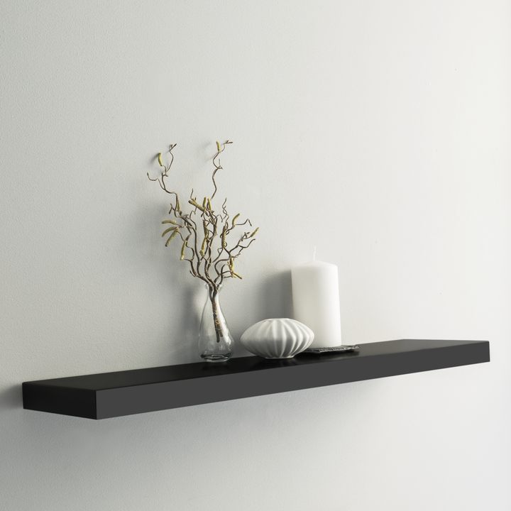 Nástenná polica SHELVY čierna, šírka 80 cm 1