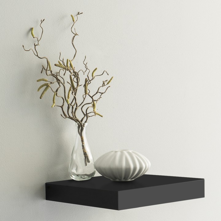 Nástenná polica SHELVY čierna, šírka 24 cm 1