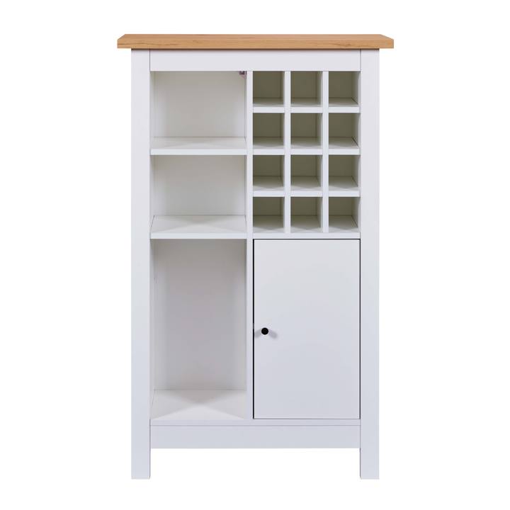 Regál na víno SICILIA biela/dub artisan 1