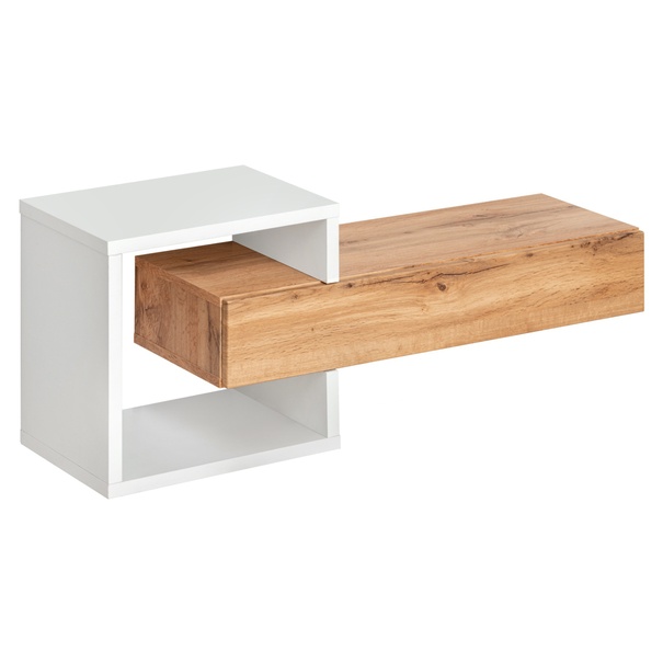 Skrinka s regálom SIMPLE 1 dub wotan/biela 1