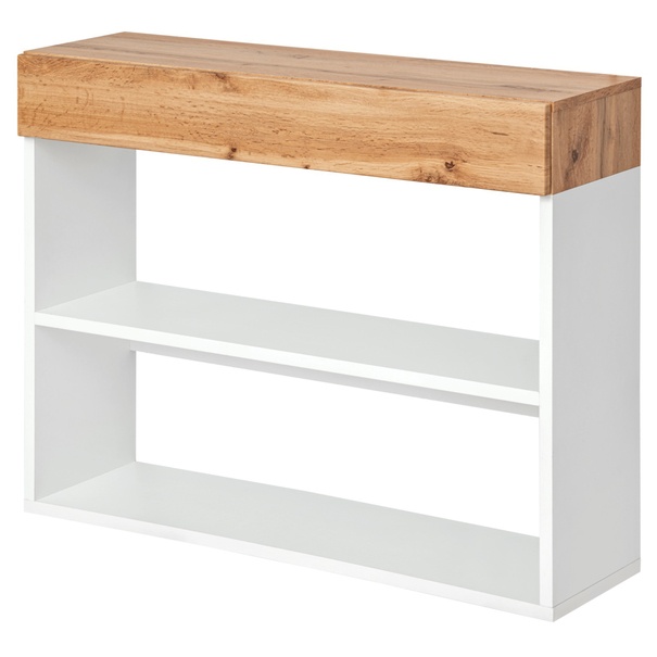 Nástenný regál SIMPLE dub wotan/biela, šírka 100 cm 1