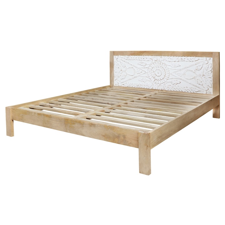 Posteľ s roštom SITAK mango/biela, 160x200 cm 1