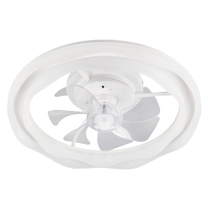 Stropné LED svietidlo s ventilátorom SKAULO biela 1