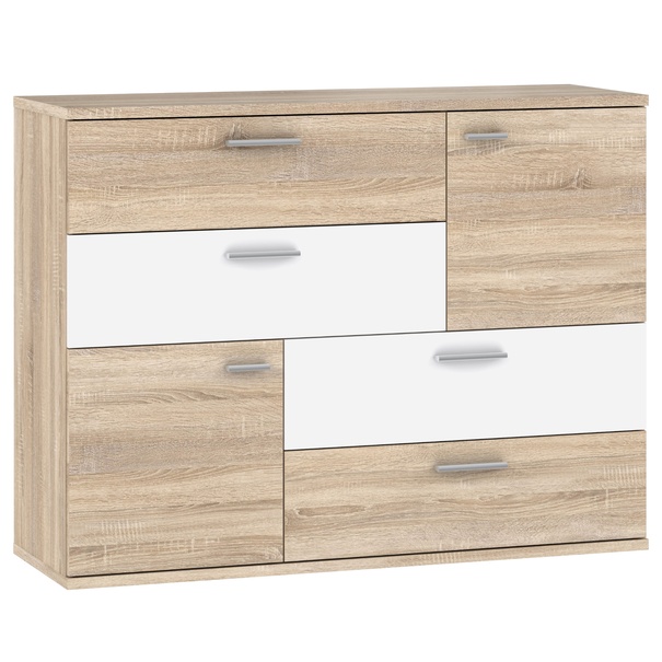 Komoda SKIVE dub sonoma/biela 1