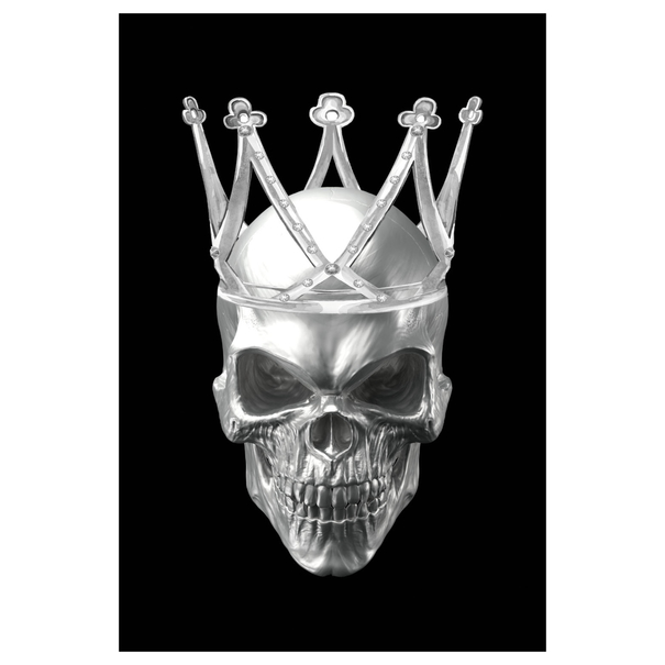Obraz na skle SKULL 2 80x120 cm, čiernobiela 1