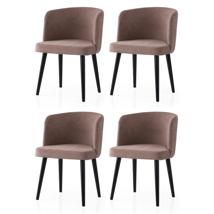 Jedálenská stolička SOFT béžová/čierna, sada 4 ks 1