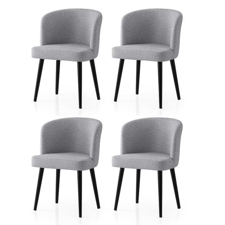 Jedálenská stolička SOFT sivá/čierna, sada 4 ks 1