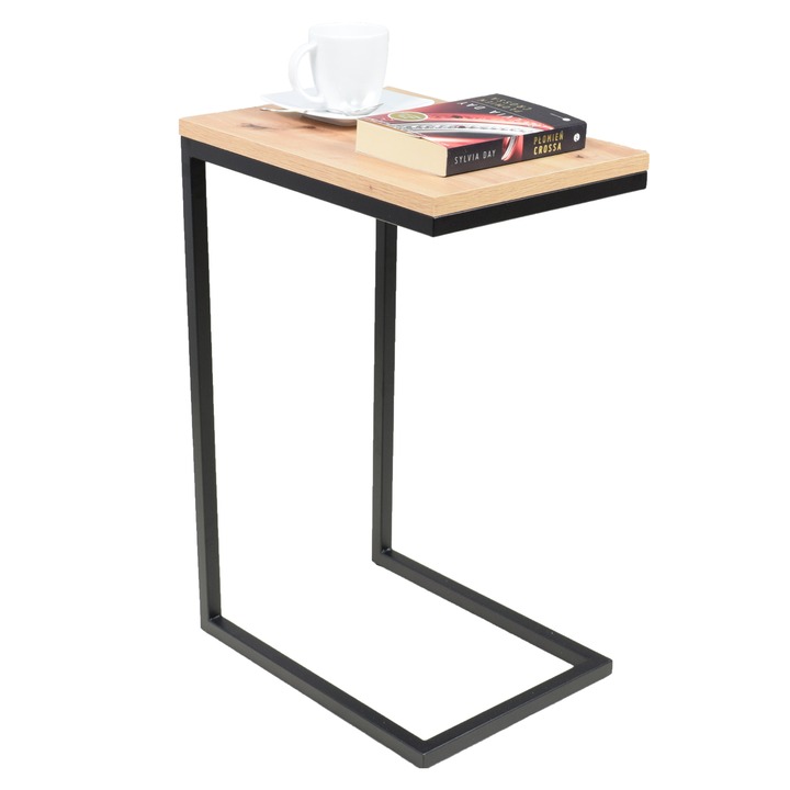 Prístavný stolík SPARK čierna/dub artisan 1