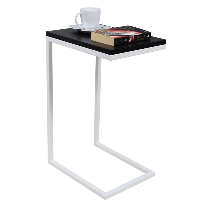 Prístavný stolík SPARK biela/čierna 1