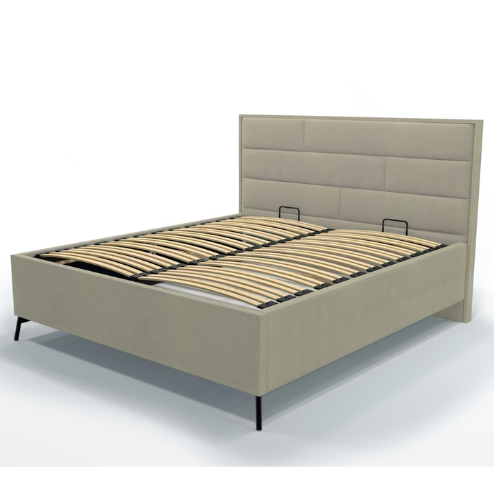 Posteľ s roštom SPECTRAL 1 sivobéžová, 180x200 cm 1