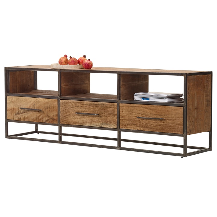 TV stolík SPRING akácia/kov 1