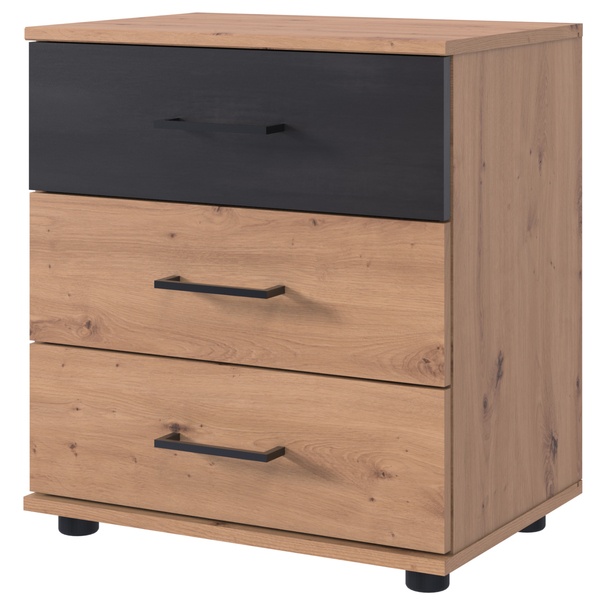 Nočný stolík STACIE grafit/dub artisan 1