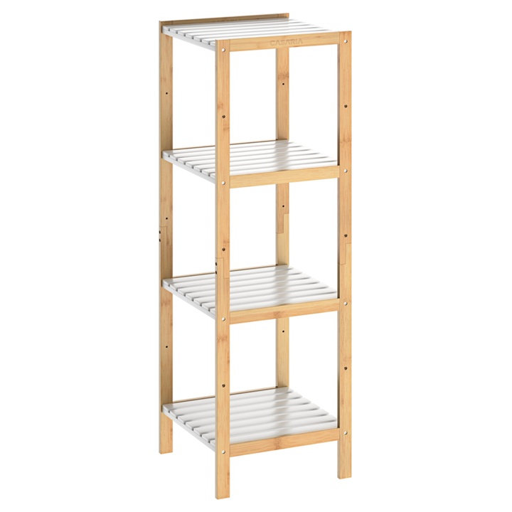 Regál  STANDING 3 bambus/biela 1