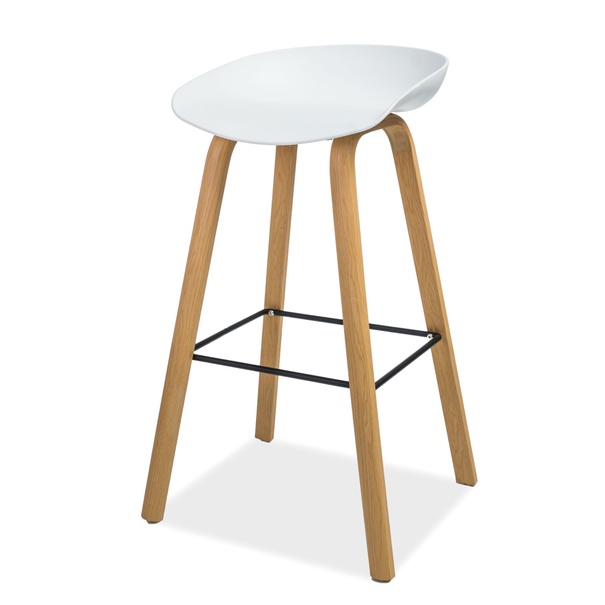 Barová stolička STANG dub/biela 1