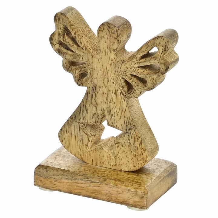 Dekorácia anjel STAR drevo, výška 12 cm 1
