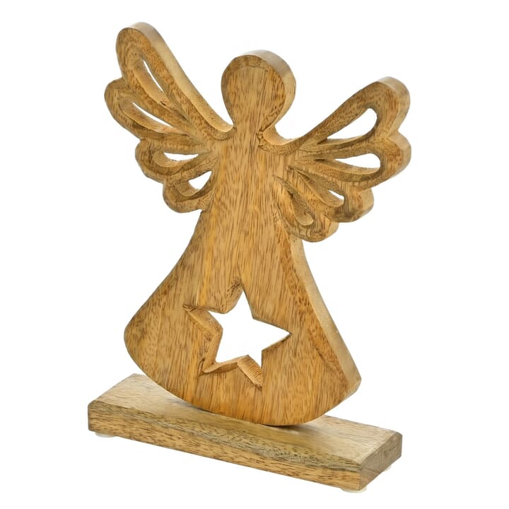 Dekorácia anjel STAR drevo, výška 22 cm 1