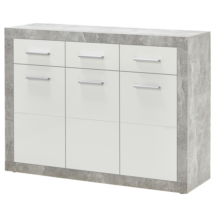 Komoda STONE 7 betón/biela 1