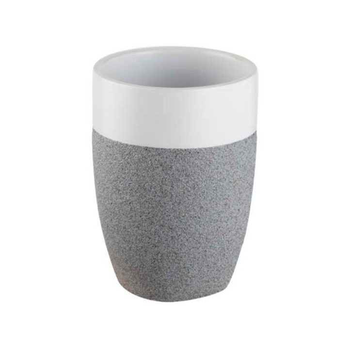Pohár STONE sivá/biela 1
