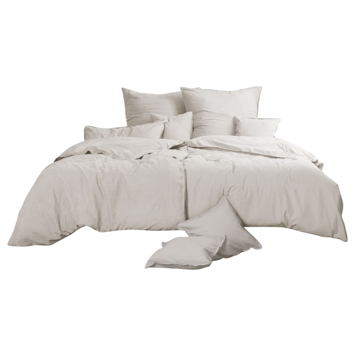 Posteľná bielizeň STONEWASHED natur, 2 ks 80x80 a 200x200 cm 1