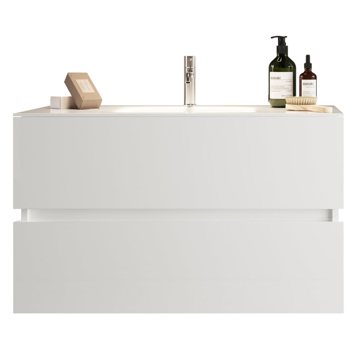 Umývadlová skrinka STOR 2 biela lesklá 1