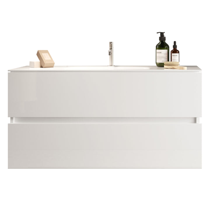 Umývadlová skrinka STOR 2 biela lesklá 1