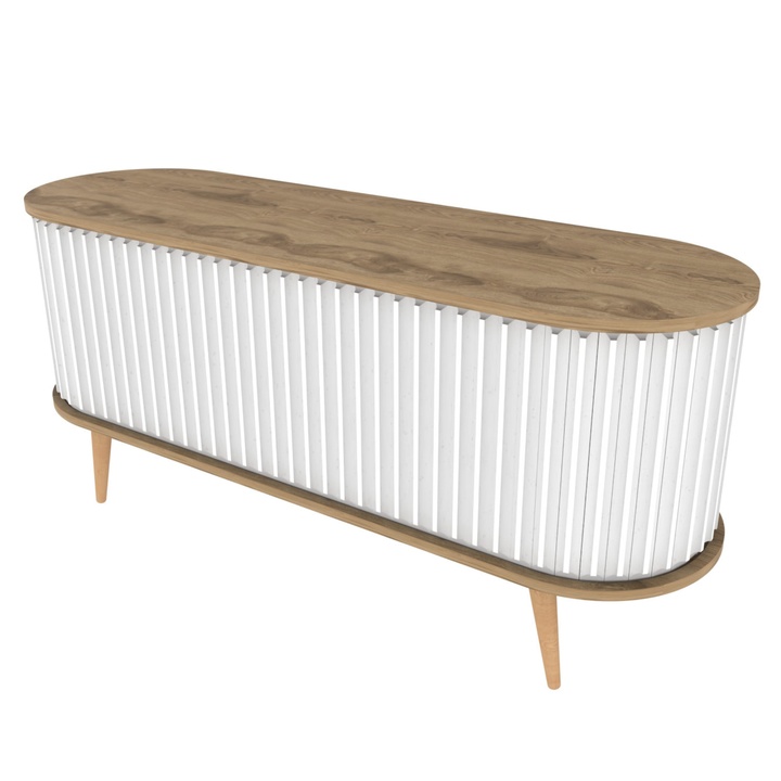 TV komoda STOR dub oud/biela 1