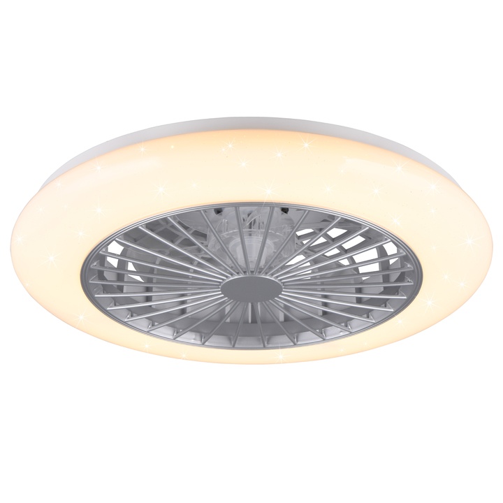 Stropné LED svietidlo s ventilátorom STRALSUND strieborná 1