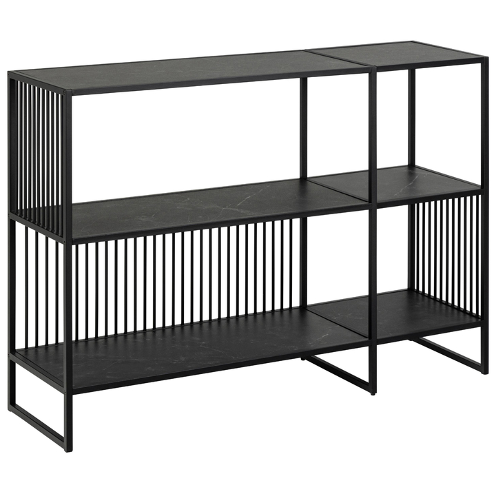 Knižnica STRINGTON 2 čierna/matná čierna 1