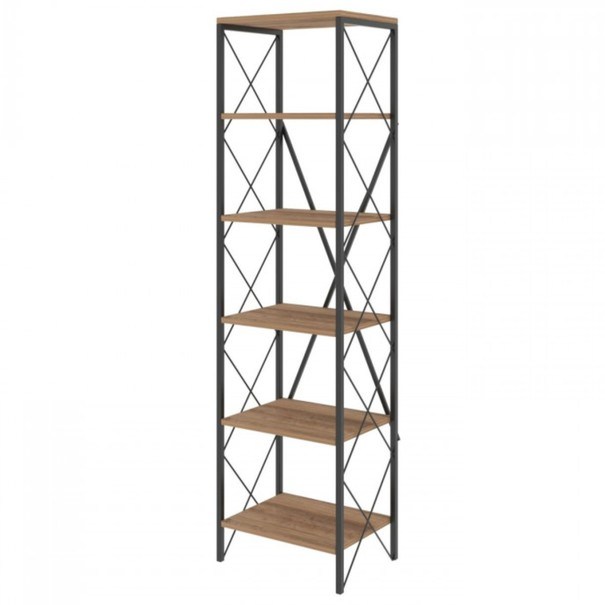 Regál SUADIYE borovica atlantská/čierna 1