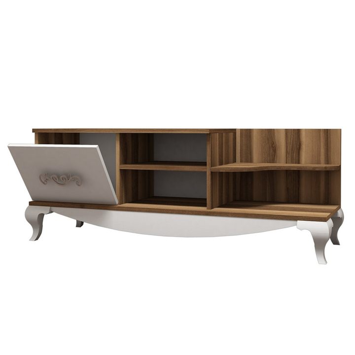 TV komoda SULTAN biela/orech 1